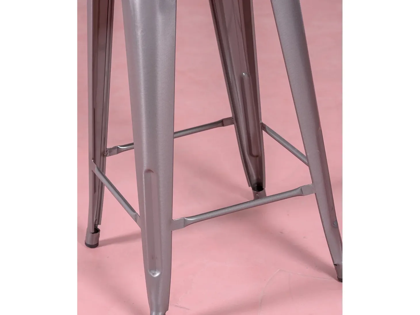Lote de 4 bancos de metal com 66 cm de altura - Bistro - Metal