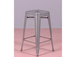 Lote de 4 bancos de metal com 66 cm de altura - Bistro - Metal