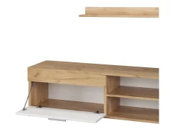 Lowboard & Regal carvalho goldkraft/branco 139.8x35.3x38.9 berno