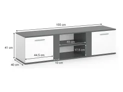 Lowboard antracite 155x40x41 novelli