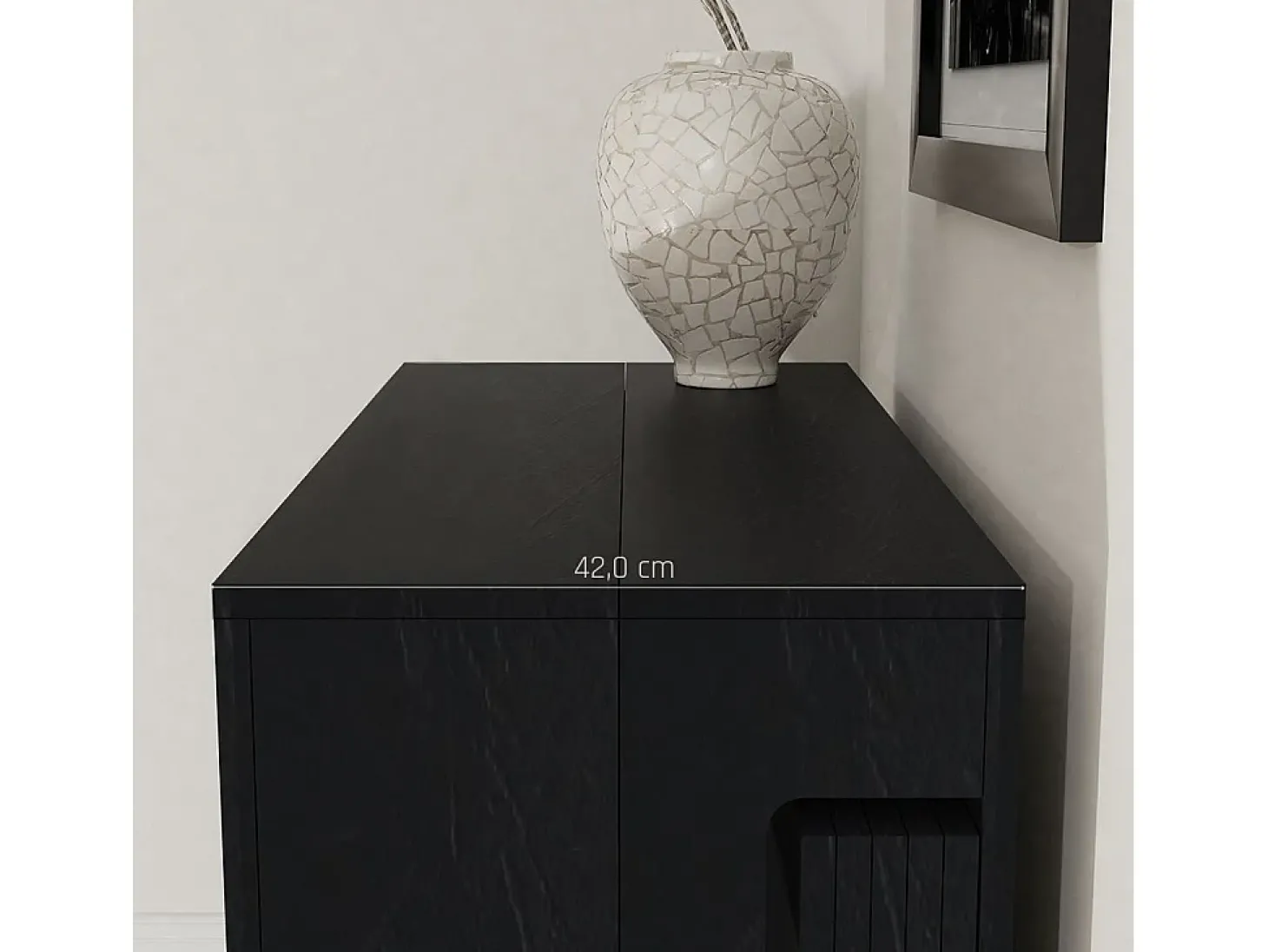 MAIRA - Conjunto de consola com dois bancos extensíveis - Dimensões de instalação: 42 x 90 x 75 cm - Entrega gratuita