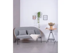 Mesa alta industrial em madeira de faia e aço lacado (60x60cm) - Amadeus - Faia natural