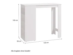Mesa Alta 120x50 cm Branca