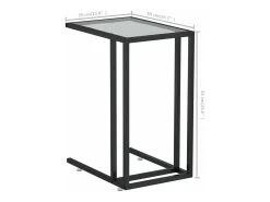 Mesa apoio ao computador 50x35x65 cm vidro temp. transparente
