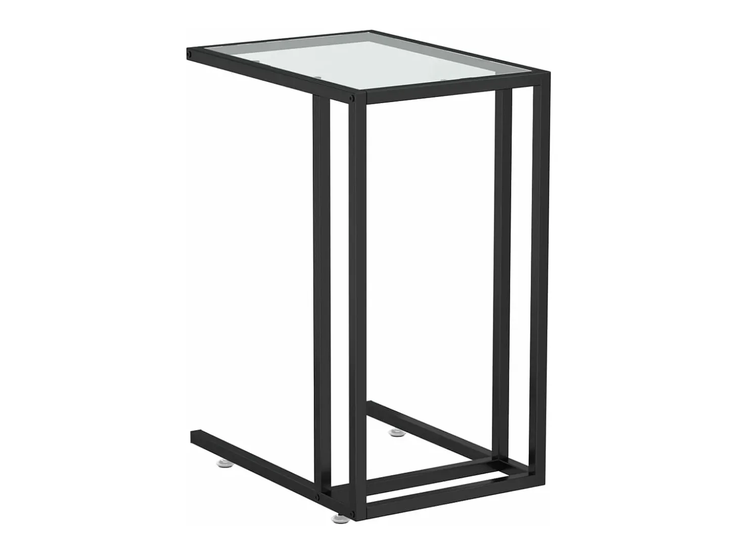 Mesa apoio ao computador 50x35x65 cm vidro temp. transparente