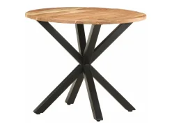 Mesa auxiliar de madera maciza de acacia 68x68x56 cm