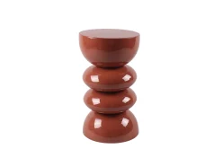 Mesa auxiliar de metal - Terracotta brilhante - GALENI