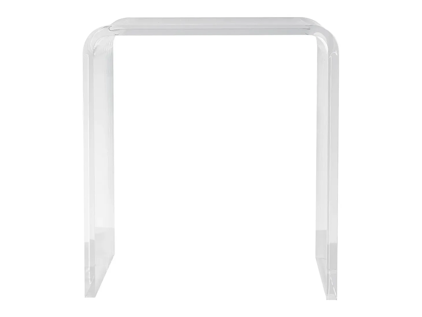Mesa Auxiliar SucceBuy em Ácrílico em Forma de C, Lúcite Transparente para Salão e Escritório
