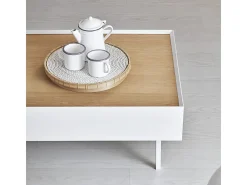 Mesa baixa branca 110x60 cm