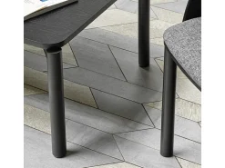 Mesa baixa preta 110x60 h40 cm