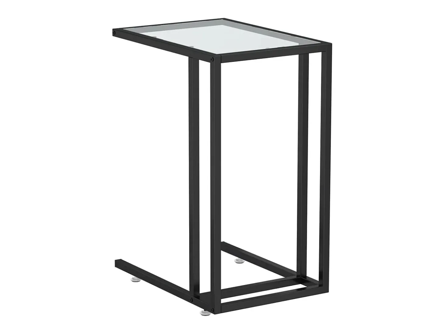 Mesa centro ao computador 50x35x65 cm vidro temp. transparente PT584005