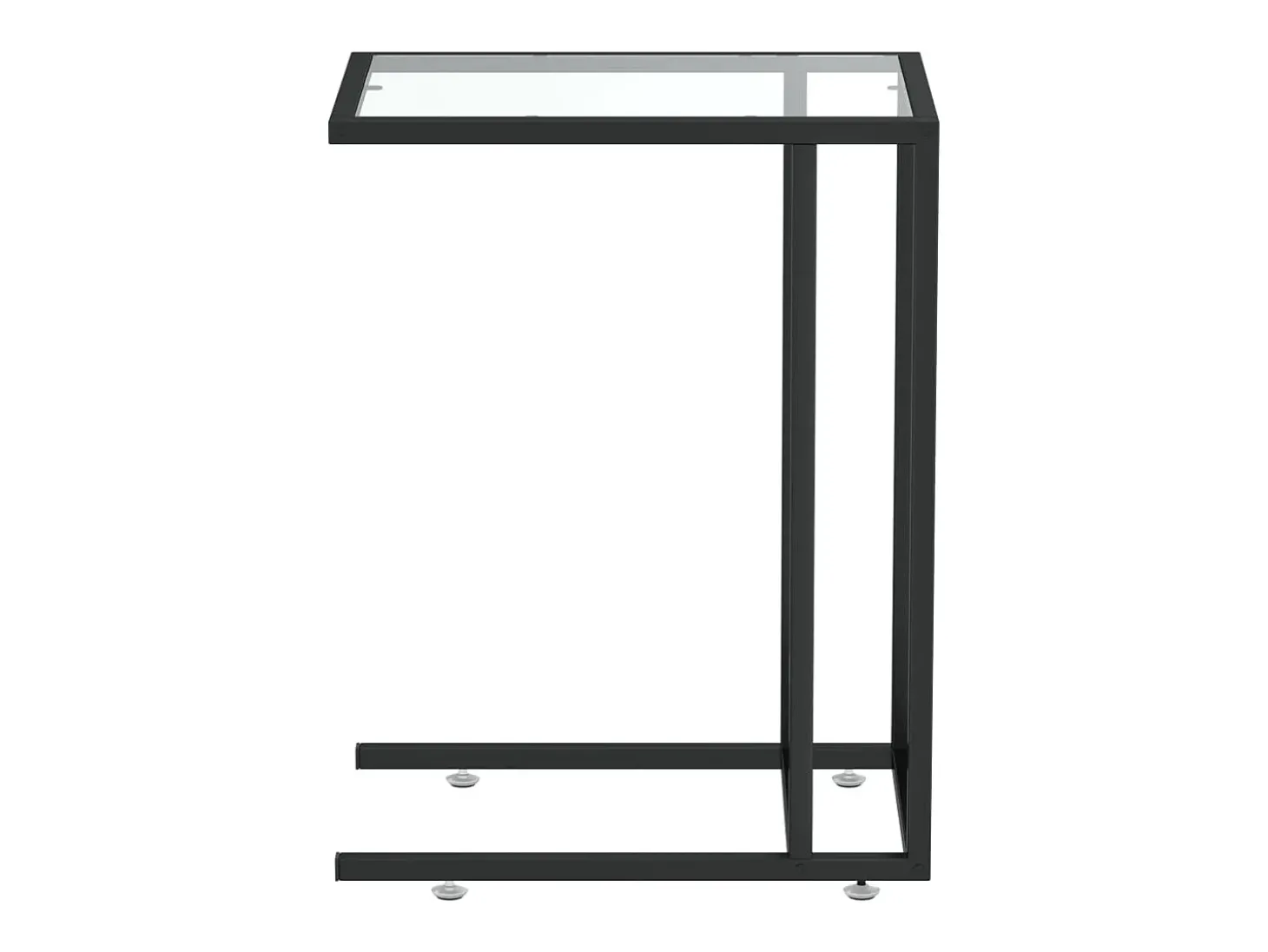 Mesa centro ao computador 50x35x65 cm vidro temp. transparente PT584005