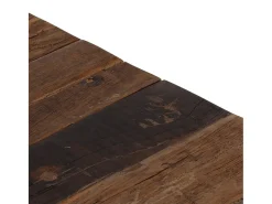 Mesa centro aço inoxidável/madeira ferroviária maciça dourado