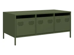 Mesa centro 101,5x50x43,5 cm aço laminado a frio verde-azeitona