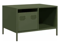 Mesa centro 68,5x50x43,5 cm aço laminado a frio verde-azeitona