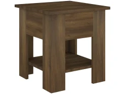 Mesa centro 40x40x42cm madeira processada cor carvalho castanho PT657082