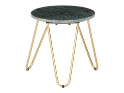Mesa centro 40x40x40cm pedra genuína textura mármore verde PT891460