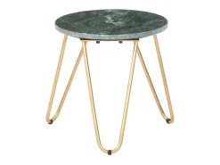 Mesa centro 40x40x40cm pedra genuína textura mármore verde PT891460