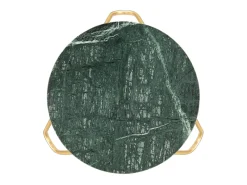 Mesa centro 40x40x40cm pedra genuína textura mármore verde PT891460