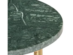 Mesa centro 40x40x40cm pedra genuína textura mármore verde