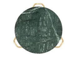 Mesa centro 40x40x40cm pedra genuína textura mármore verde