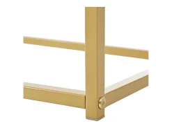 Mesa consola com 2 gavetas - Pés em metal dourado - Branco 110x32x85 cm