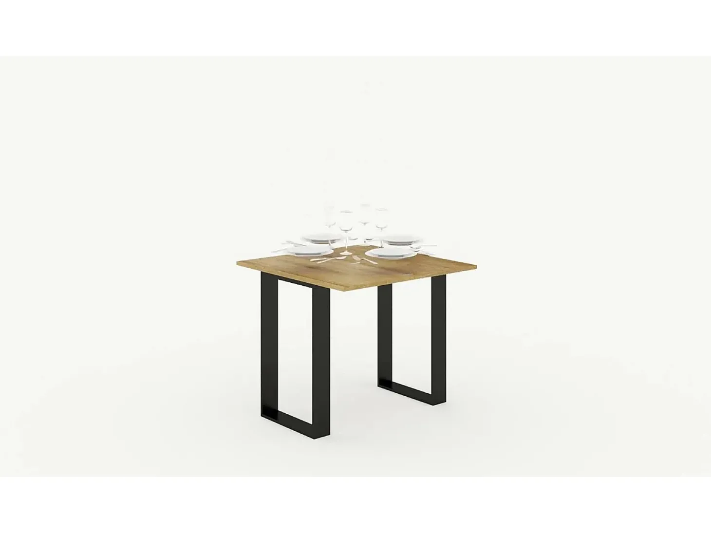 Mesa consola com abertura do livro 90x45/90 cm Tecno Libra Nogueira quadro Antracite