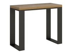 Mesa consola com abertura do livro 90x45/90 cm Tecno Libra Carvalho Natural quadro Antracite