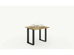 Mesa consola com abertura do livro 90x45/90 cm Tecno Libra Carvalho Natural quadro Antracite