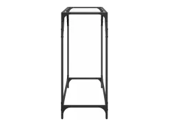 Mesa consola com tampo em vidro transparente 80x35x81 cm aço PT363030