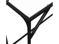 Mesa consola com tampo em vidro transparente 98x35x81 cm aço