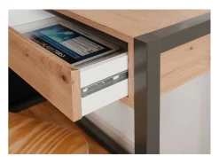 Mesa consola Denver 44 carvalho artesanal cinzento antracite