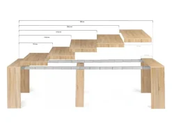 Mesa consola extensível em madeira BELLI - 3 m