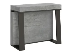 Mesa consola extensível 90x40/288 cm Asia Cimento quadro Antracite