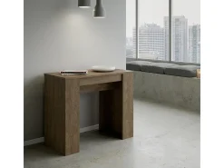 Mesa consola extensível 90x48/308 cm Basic Nogueira