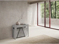 Mesa consola extensível 90x42/302 cm Zima cimento