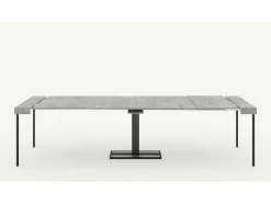 Mesa consola extensível 90x40/196 cm Capital Small Nogueira quadro Antracite