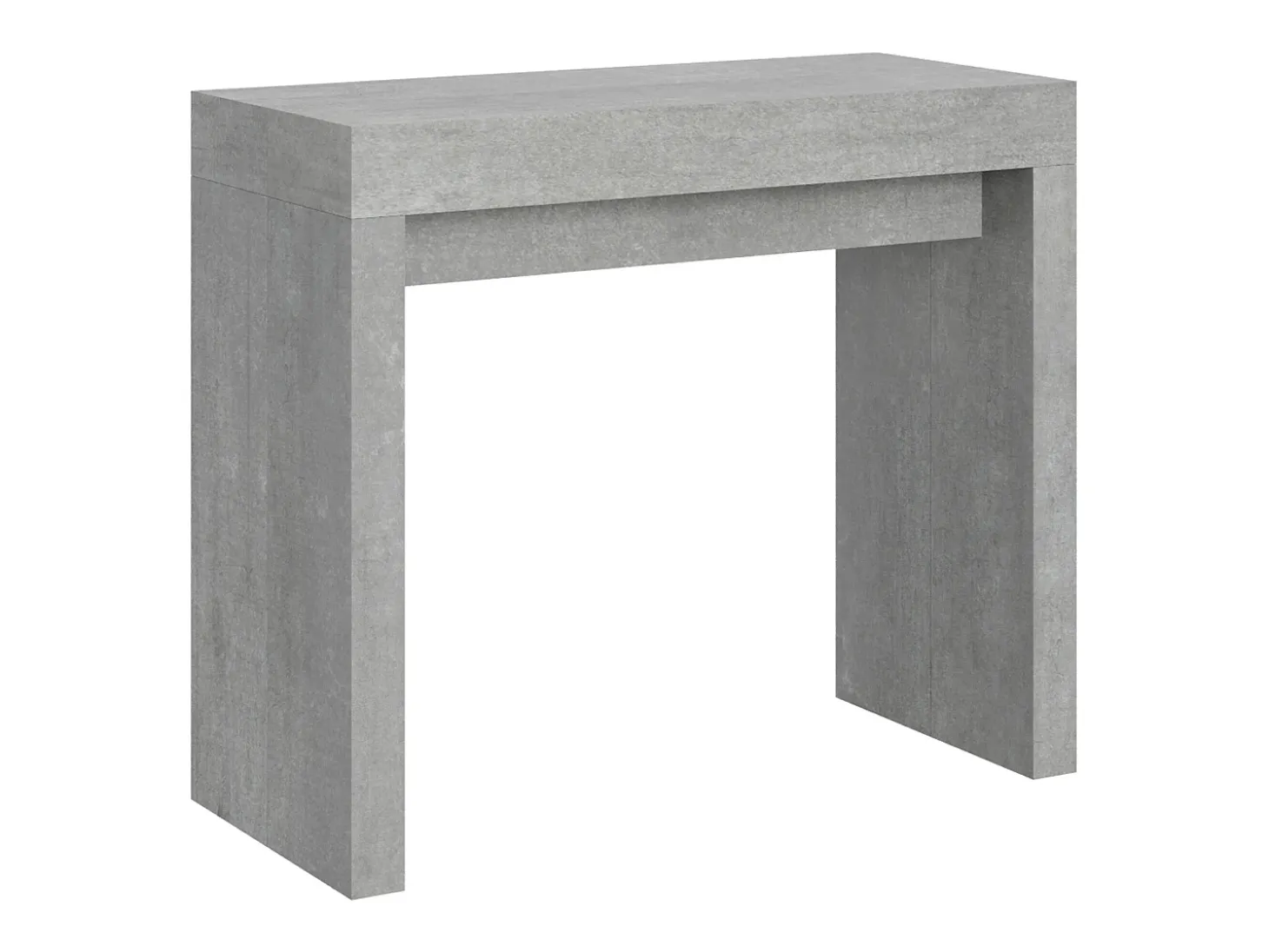 Mesa consola extensível 90x40/196 cm Roxell Small Cimento