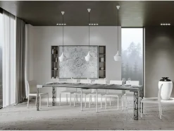 Mesa consola extensível 90x40/300 cm Ghibli Cimento quadro Antracite