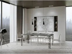 Mesa consola extensível 90x40/300 cm Ghibli Cimento quadro Antracite