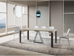 Mesa consola extensível 90x40/196 cm Tarax Small caxemira quadro antracite
