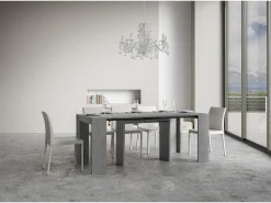 Mesa consola extensível 90x42/302 cm Mia Cimento