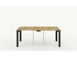Mesa consola extensível 90x40/196 cm Linea Evolution Small Nogueira quadro Antracite
