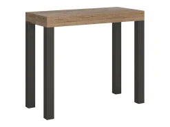Mesa consola extensível 90x40/196 cm Everyday Small Carvalho Natural quadro Antracite