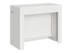 Mesa consola extensível 90x42/302 cm Evolve Cinza Branca extensões internas