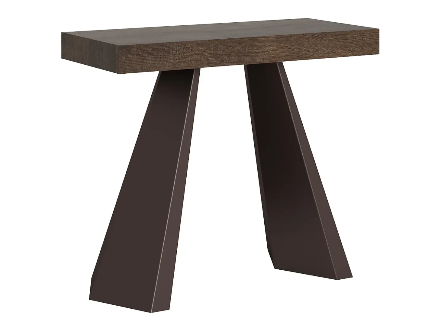 Mesa consola extensível 90x40/300 cm Diamante Nogueira quadro Urso