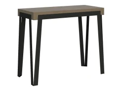 Mesa consola extensível 90x40/196 cm Rio Small Tortora quadro Antracite