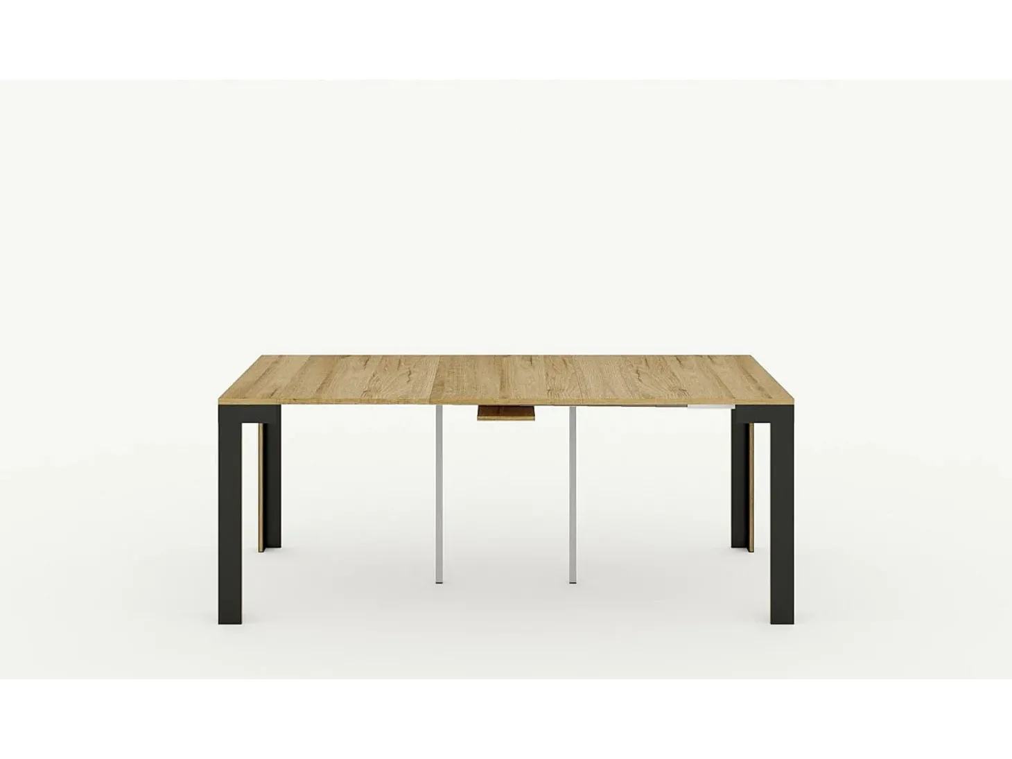 Mesa consola extensível 90x40/300 cm Linea Evolution Cimento quadro Antracite