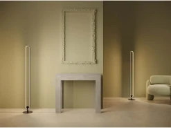 Mesa consola extensível 90x42/302 cm Bora cimento