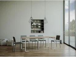 Mesa consola extensível 90x40/300 cm Tecno telaiCachemira quadro Branco
